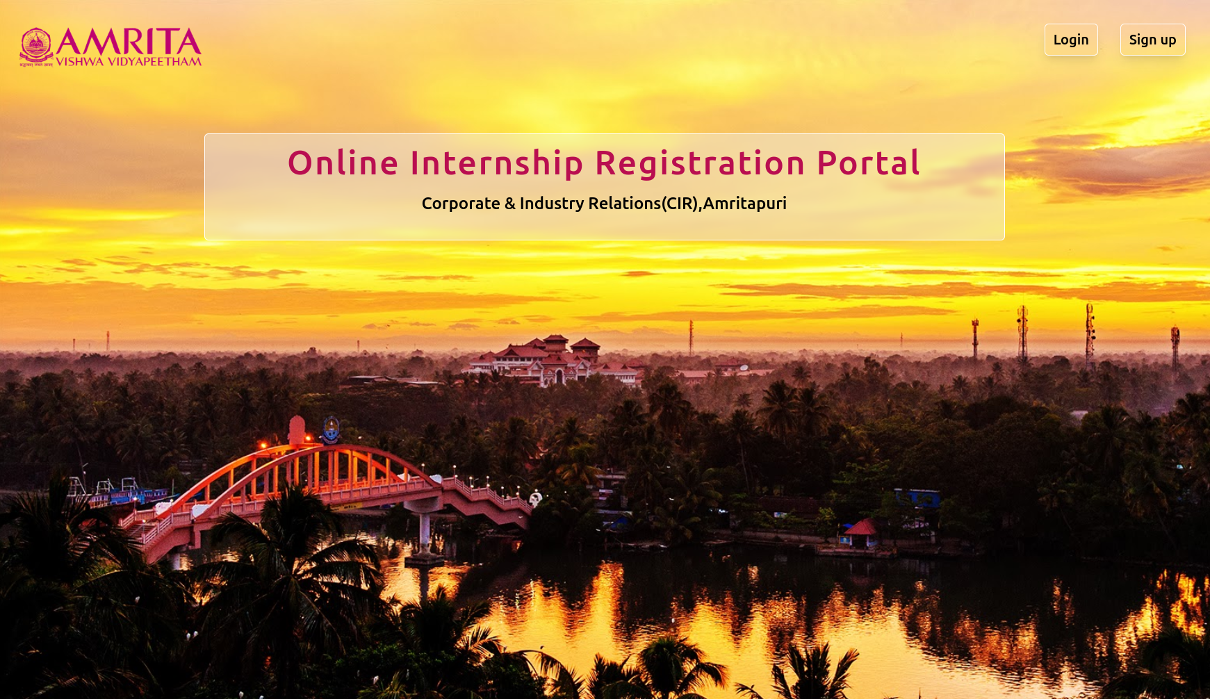 CIR Internship Portal preview